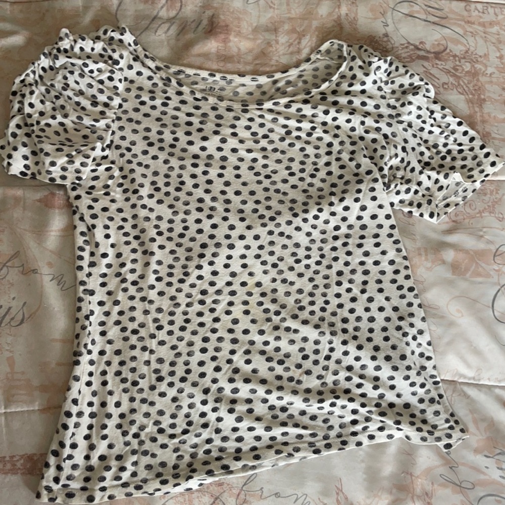 Polka Dot Skirt with Detailed Sleeves
